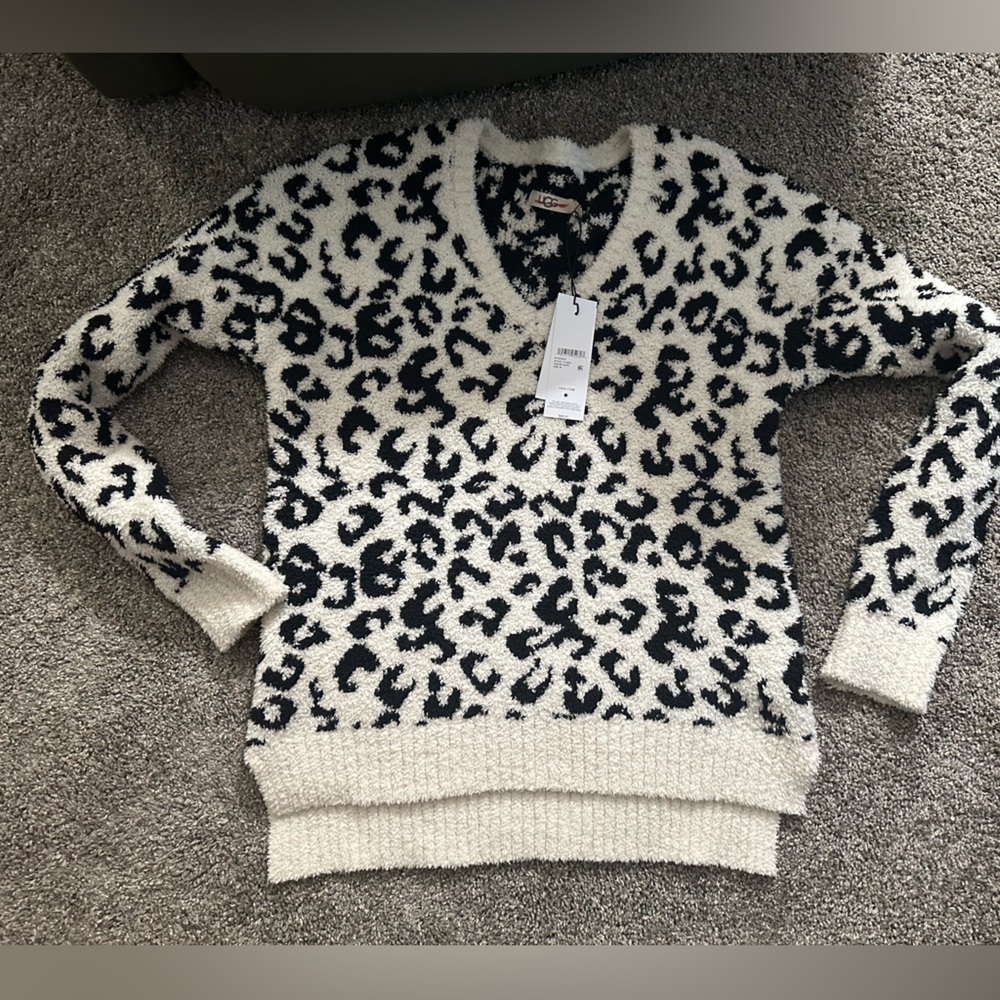 Ugg Cecilia sweater NWT leopard